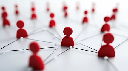 Abstract Network of People Connected by Lines, Social Network Concept