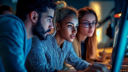 Diverse Group of Individuals Engaged in Collaborative Work Session