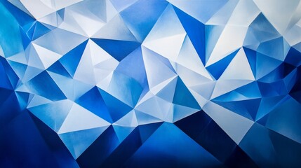Obraz premium Vibrant Blue Dynamic Canvas with Layers of Geometric Shapes