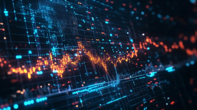 Digital Dynamic Graphical Chart of Rise and Fall Data Trends