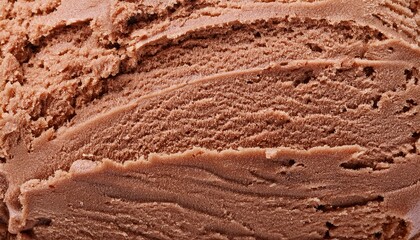 Fototapeta premium smooth chocolate ice cream texture close-up with rich cocoa color, perfect for dessert menus, advertising, and food packaging