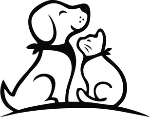  Cat and dog head icon