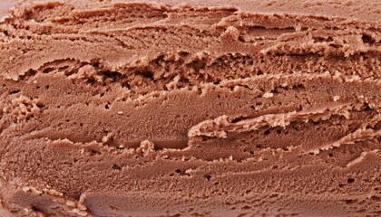 Fototapeta premium smooth chocolate ice cream texture close-up with rich cocoa color, perfect for dessert menus, advertising, and food packaging