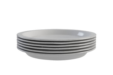 stack of white plates