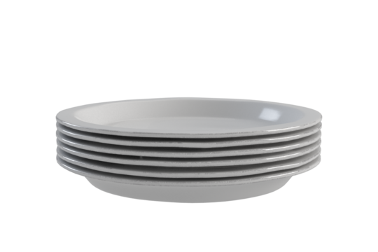 stack of white plates