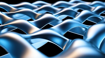 Seamless diamond-patterned titanium grid forming a high-end industrial tech mesh