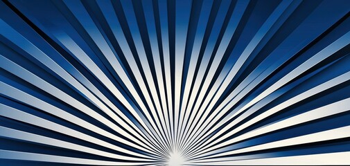 Obraz premium Seamless geometric platinum sunbursts softly glowing over a deep sapphire backdrop, forming a regal Deco aesthetic