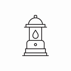 Fire hydrant emergency water icon vector sign