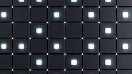 Fototapeta premium Seamless glowing holographic silver grid over a matte gunmetal texture, forming a futuristic industrial aesthetic