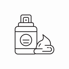 shaving foam icon vector sign