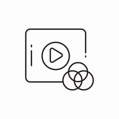 Video player settings menu icon vector sign