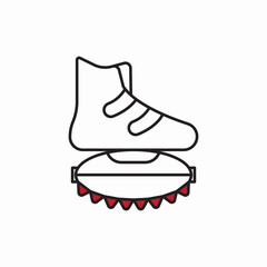 Sports cleats football shoes icon vector sign