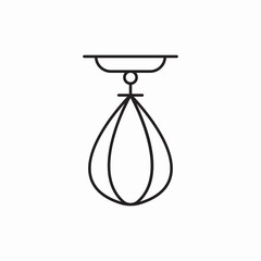 boxing speed bag icon vector sign