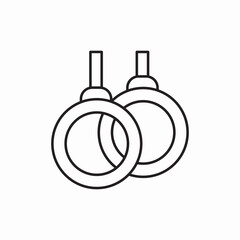 gymnastics rings icon vector sign