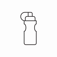 Sports water bottle hydration icon vector sign