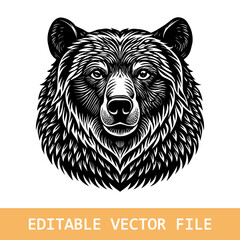 bear head silhouettes
