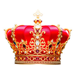 golden crown isolated on transparent background