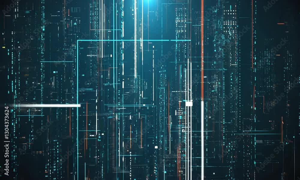 Poster abstract digital network structure