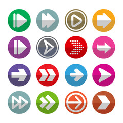 Arrows button arrow icon up next back down left vector