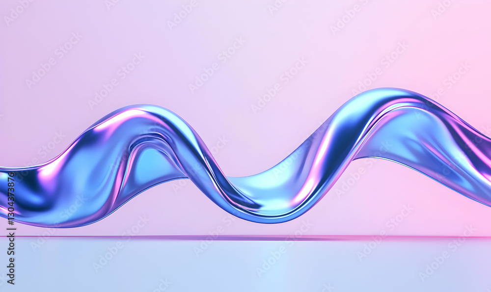 Poster abstract colorful wave motion with iridescent highlights and smooth curves