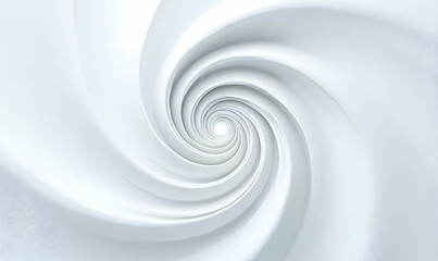 Swirling Abstract Spiral Pattern on Smooth White Background