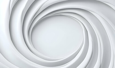 Abstract swirl design with white layers and soft curved edges