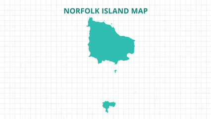 A Map highlighting Norfolk Island Map, Norfolk Island modern map with Grey Color Hi detailed Vector, geographical borders
