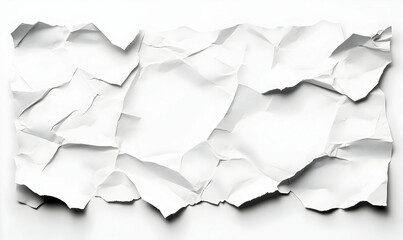 Obraz premium Crumpled White Paper Background for Text and Graphic Design Use