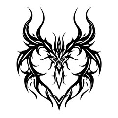 Fototapeta premium Dark Tribal Tattoo Illustration
