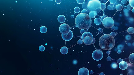 Deep blue abstract tech visualization