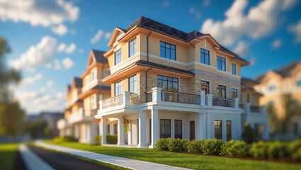 Fototapeta premium Single-Family Home, Townhouse, Condominium, Condo, Apartment – Find Your Perfect Home 