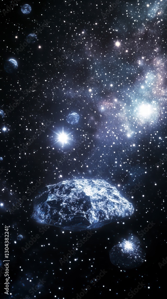 Poster cosmic canvas: a stunning depiction of the cosmos, showcasing a myriad of stars and celestial bodies