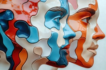 Obraz premium Minimalistic Visual Representation of Autism Spectrum Disorder