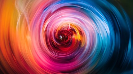 Obraz premium Vibrant abstract swirl of multicolored light in motion