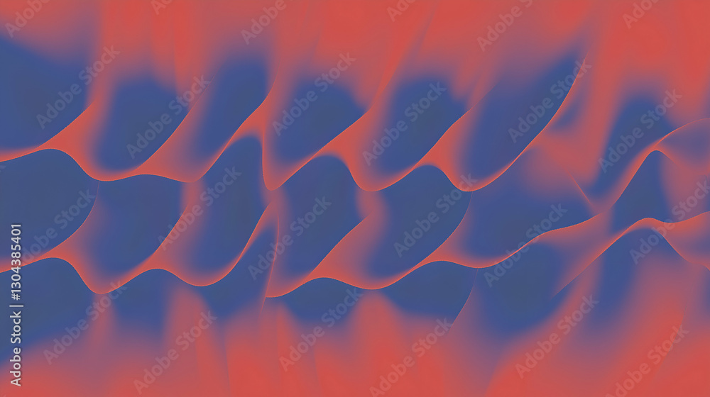 Poster abstract background with orange and blue cluster shapes and gradients with otherworldly effect