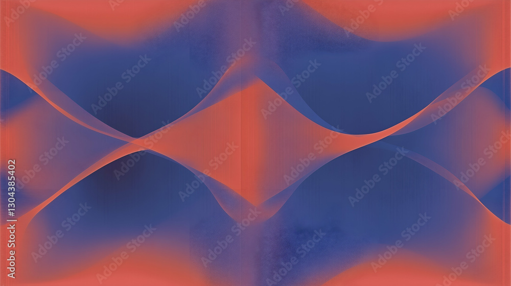 Poster abstract background with orange and blue cluster shapes and gradients with otherworldly effect