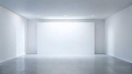 Obraz premium Blank White Wall, Large Empty Space, Minimalist Background, Modern Interior Design, Clean Surface Texture