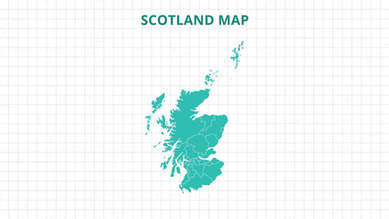 A Map highlighting Scotland Map, Scotland modern map with Grey Color Hi detailed Vector, geographical borders