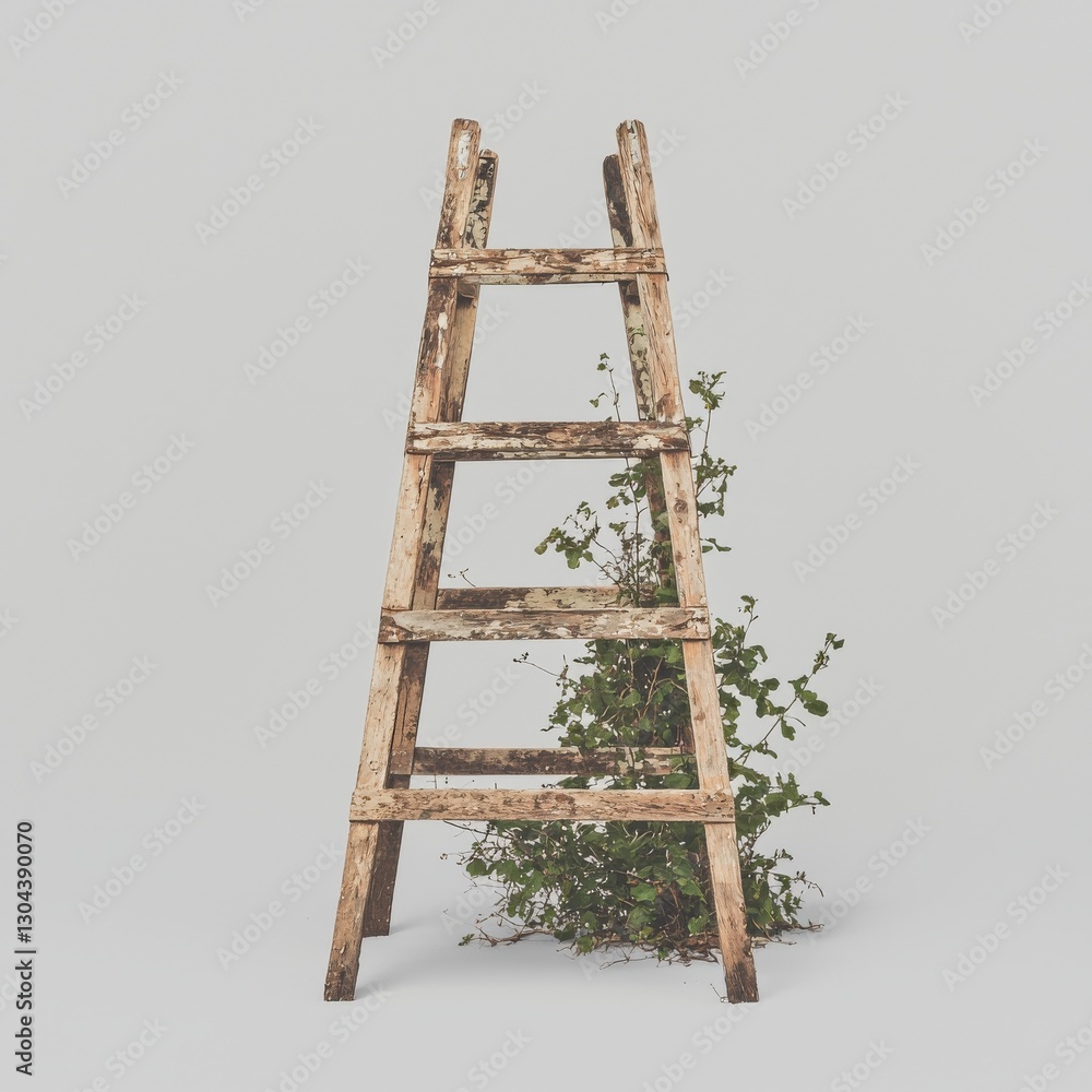 Poster the design features an isolated frame border with a ladder accessibility frame on a background