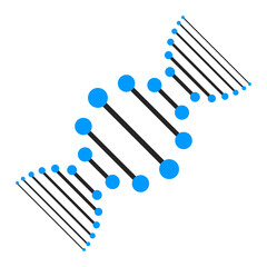 DNA line icon vector isolated. DNA, helix shape. Concept of science and biology. Human molecule.
