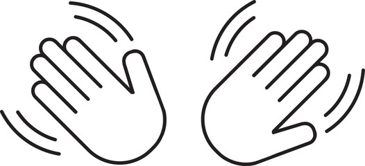 Fototapeta premium Hands clapping icons.