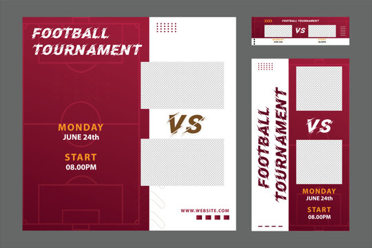 Football Tournament Flyer Template - Sports Event Promotional Design