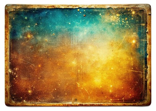 Vintage Wet Plate Collodion Photo Template with Vignette, Dust, Scratches & Splatter - PNG Transparent Background