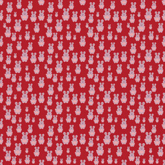 red polka dots seamless  Easter pattern wallpaper cover pink  rabbit