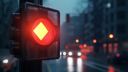 3D rendering of a red emergency siren flashing for police ambulance or security alerts