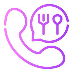 order food Line Gradient Icon