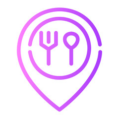 location Line Gradient Icon