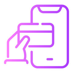 credit card Line Gradient Icon