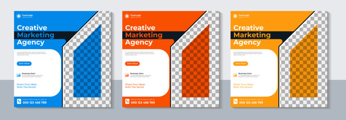 Corporate Social Media Banner Template, Marketing, Web Banner, Sale, Vector Illustration