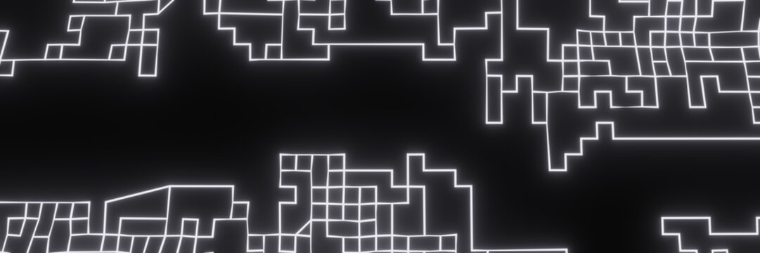 Abstract gid neon background. Grid wireframe